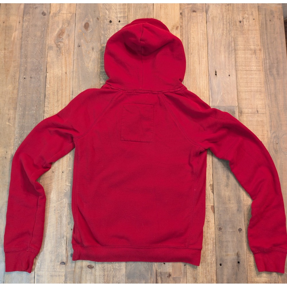 Vintage Hollister Hoodie Womens Medium Red Embroidered Spellout Logo Y2K Surf - Picture 2 of 5